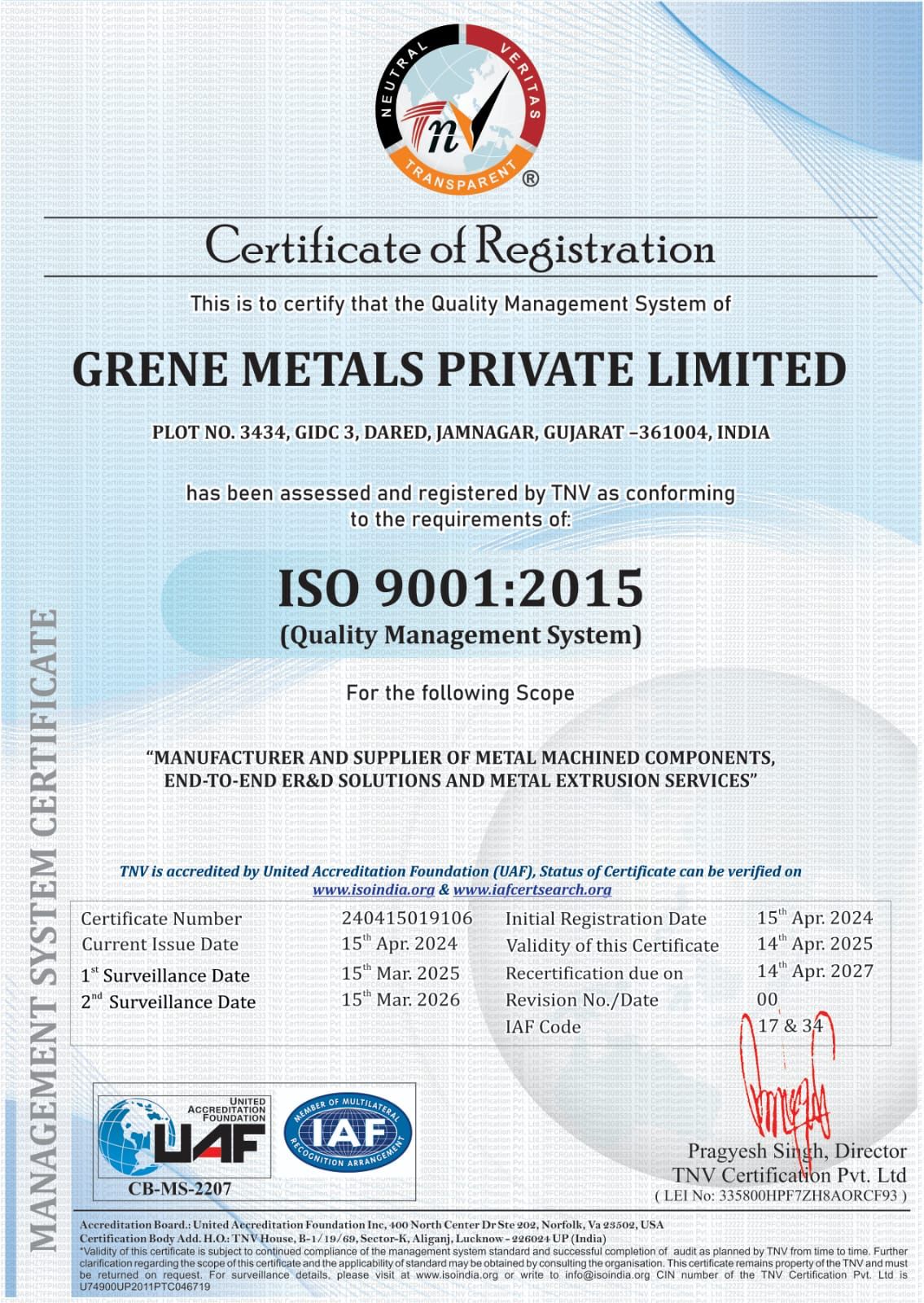 Grene Metals Get In Touch